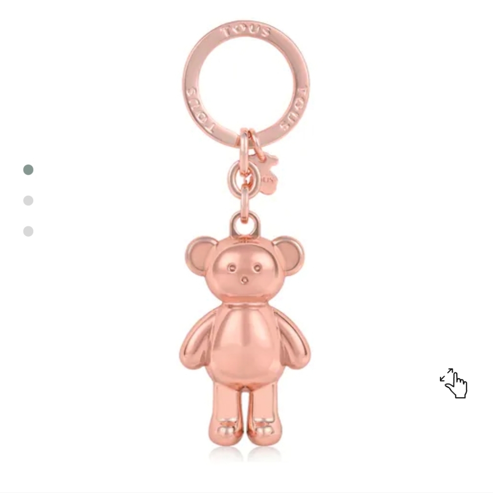 Tous Rose Gold Teddy Bear Key Chain